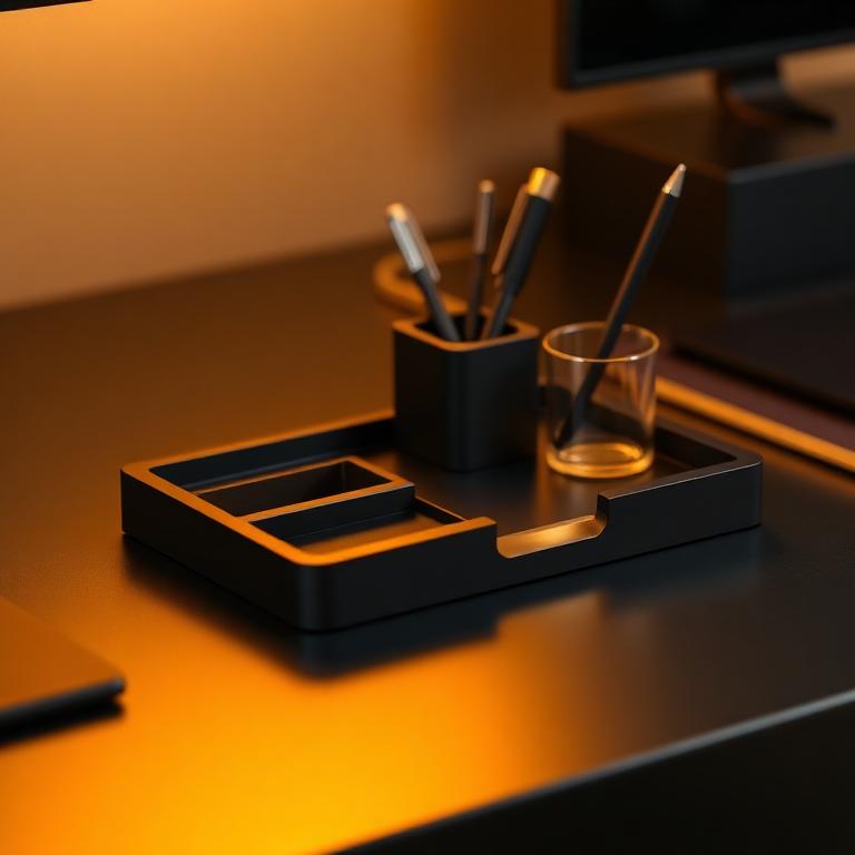 Publicação com organizador de mesa impresso em 3D