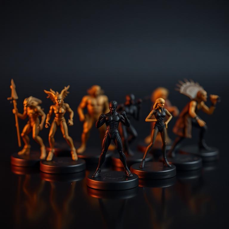 Publicação com miniaturas de personagens em 3D